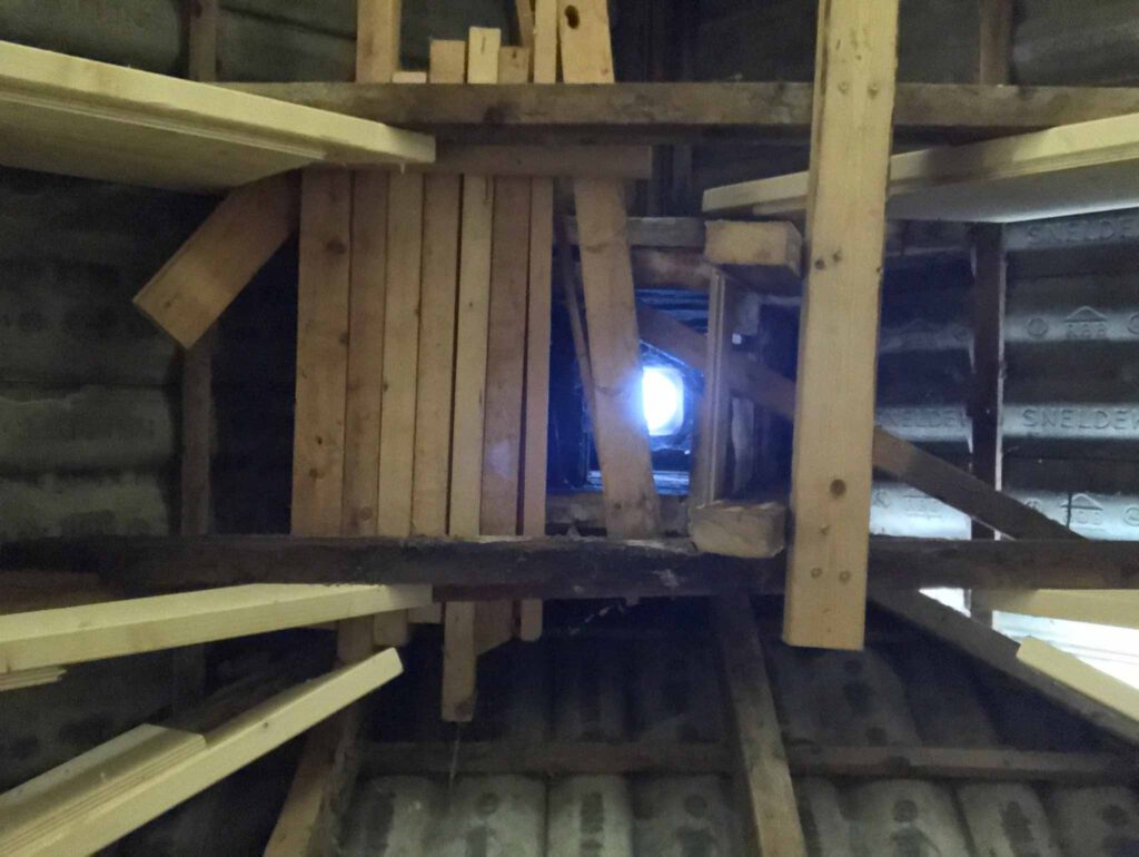 Looking up through a chimney