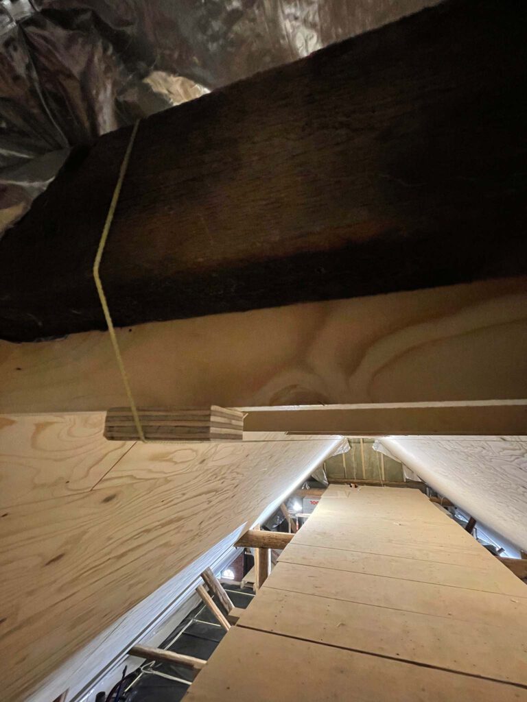 Leveling the base of a ceiling